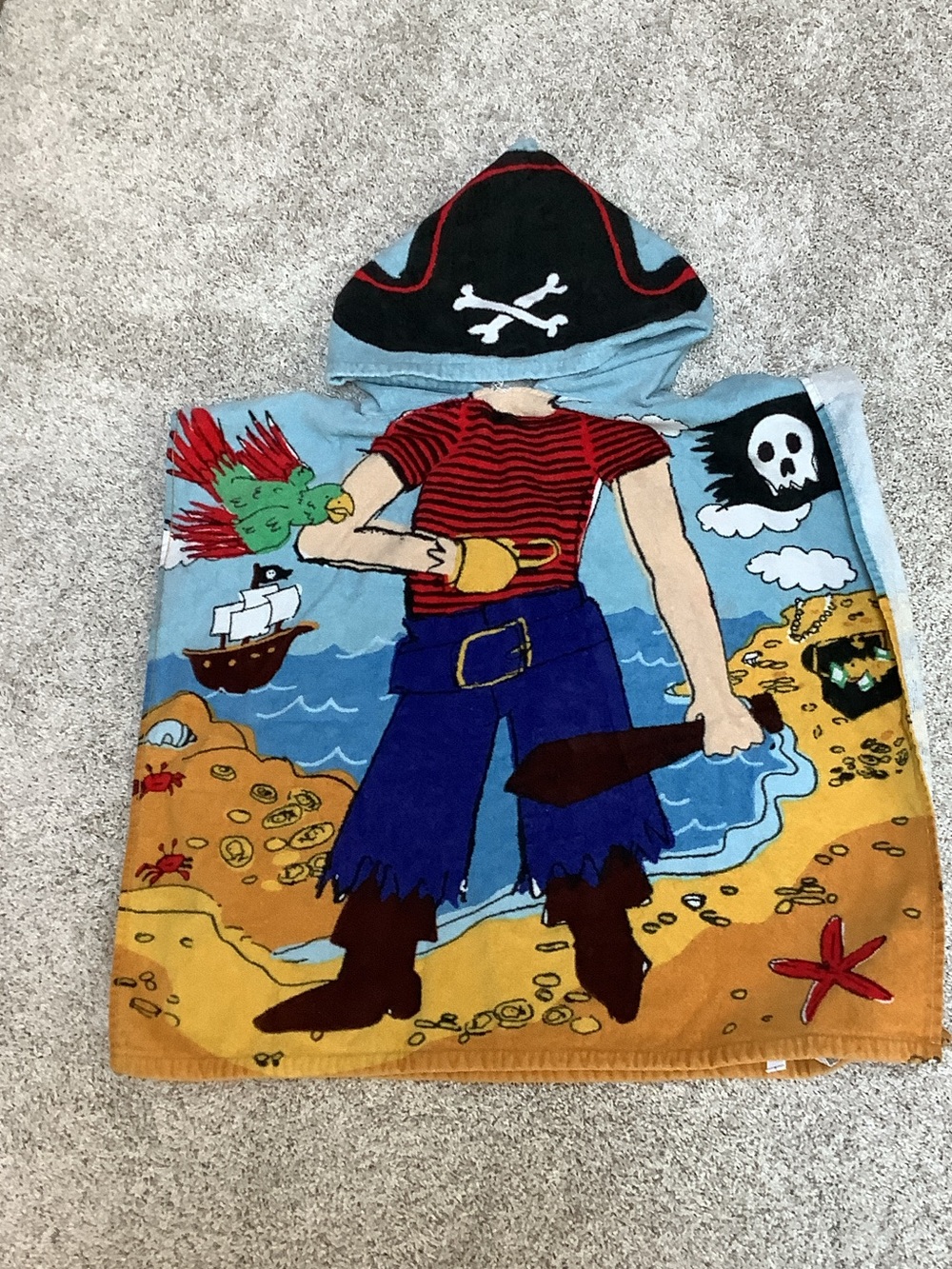 Pirate hooded body towel Kids
